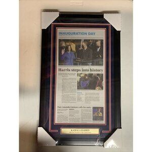 Kamala Harris Vice President USA Today Inaugration Day Original Newspaper Framed